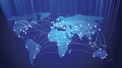 World map connections