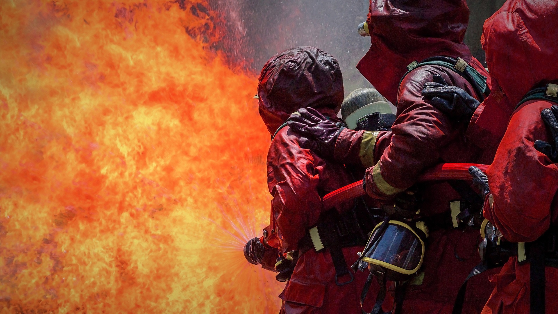 Firemen fighting fire